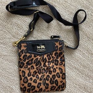 Leopard-print Coach crossbody purse